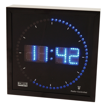 Kreet iets Woestijn Digitale klok met blauwe LEDs en ronde seconde-aanduiding - Pop Electronics
