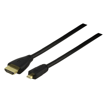HDMI naar micro HDMI type D kabel verguld (HDMI 1.4) [1,5-2.0m]