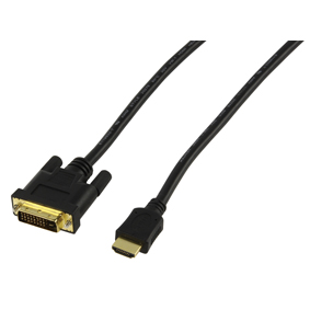 HDMI 19P Male DVI 10P Male 10 Meter (verguld)